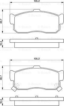 BOSCH 0 986 461 144 - Brake Pad Set, disc brake www.parts5.com