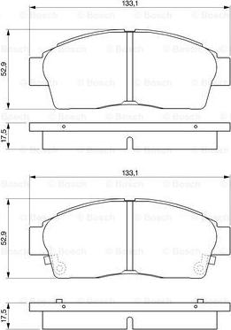 BOSCH 0 986 461 123 - Fékbetétkészlet, tárcsafék www.parts5.com