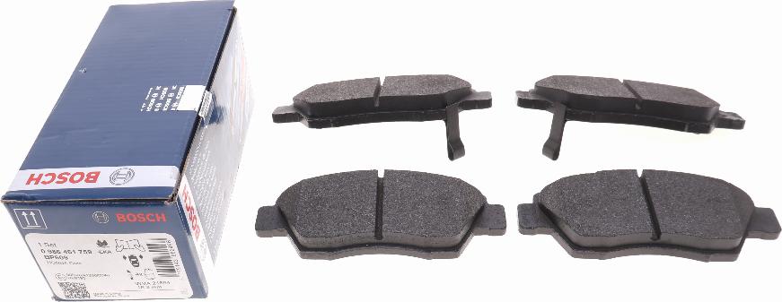 BOSCH 0 986 461 759 - Kit de plaquettes de frein, frein à disque www.parts5.com