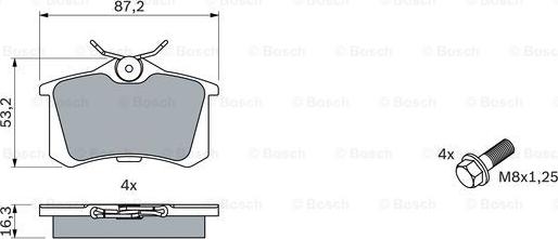 BOSCH 0 986 461 769 - Brake Pad Set, disc brake parts5.com