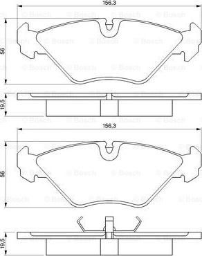 BOSCH 0 986 461 766 - Brake Pad Set, disc brake www.parts5.com