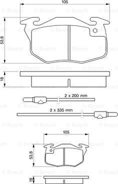 BOSCH 0 986 461 763 - Sada brzdových platničiek kotúčovej brzdy www.parts5.com