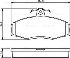 BOSCH 0 986 468 613 - Brake Pad Set, disc brake www.parts5.com