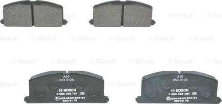 BOSCH 0 986 468 701 - Zestaw klocków hamulcowych, hamulce tarczowe www.parts5.com