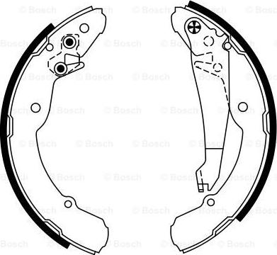 BOSCH 0 986 487 555 - Brake Shoe Set www.parts5.com