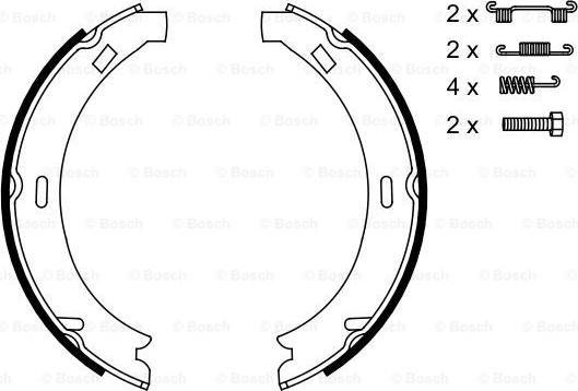 BOSCH 0 986 487 582 - Set saboti frana, frana de mana www.parts5.com