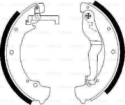 BOSCH 0 986 487 312 - Brake Shoe Set parts5.com