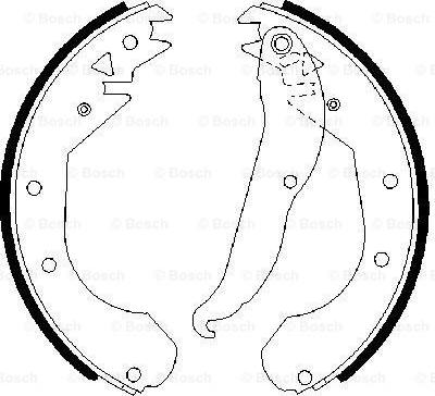 BOSCH 0 986 487 201 - Brake Shoe Set parts5.com