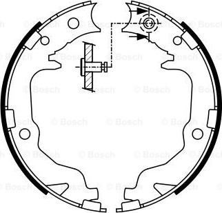 BOSCH 0 986 487 766 - Brake Shoe Set, parking brake www.parts5.com