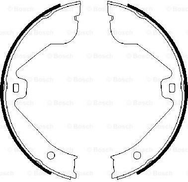 BOSCH 0 986 487 705 - Brake Shoe Set, parking brake www.parts5.com