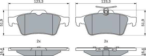 BOSCH 0 986 424 999 - Set placute frana,frana disc www.parts5.com