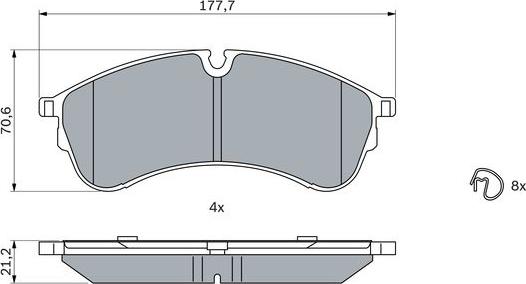 BOSCH 0 986 424 930 - Brake Pad Set, disc brake www.parts5.com