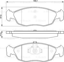 BOSCH 0 986 424 452 - Piduriklotsi komplekt,ketaspidur www.parts5.com