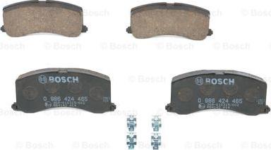 BOSCH 0 986 424 465 - Тормозные колодки, дисковые, комплект www.parts5.com