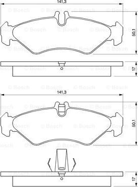 BOSCH 0 986 424 463 - Juego de pastillas de freno www.parts5.com