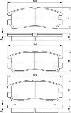 BOSCH 0 986 424 467 - Brake Pad Set, disc brake www.parts5.com