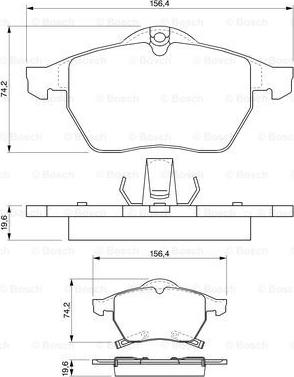 BOSCH 0 986 424 488 - Brake Pad Set, disc brake www.parts5.com