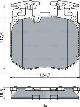 BOSCH 0 986 424 431 - Тормозные колодки, дисковые, комплект www.parts5.com