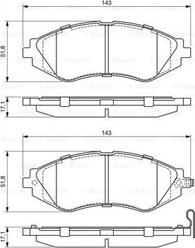 BOSCH 0 986 424 474 - Brake Pad Set, disc brake www.parts5.com