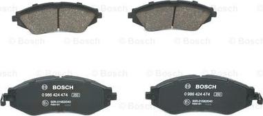 BOSCH 0 986 424 474 - Brake Pad Set, disc brake www.parts5.com