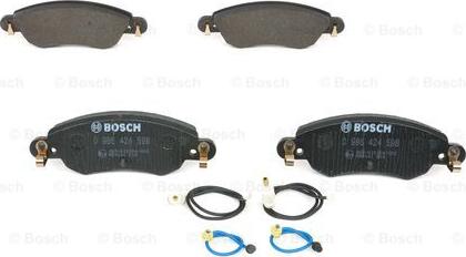 BOSCH 0 986 424 598 - Brake Pad Set, disc brake www.parts5.com