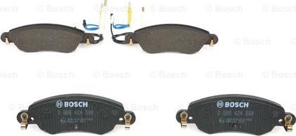 BOSCH 0 986 424 598 - Brake Pad Set, disc brake www.parts5.com