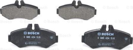 BOSCH 0 986 424 516 - Komplet zavornih oblog, ploscne (kolutne) zavore www.parts5.com