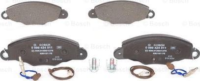 BOSCH 0 986 424 511 - Brake Pad Set, disc brake www.parts5.com