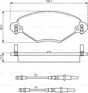 BOSCH 0 986 424 582 - Set placute frana,frana disc www.parts5.com