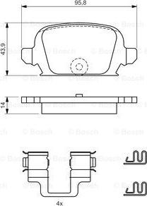 BOSCH 0 986 424 528 - Brake Pad Set, disc brake www.parts5.com