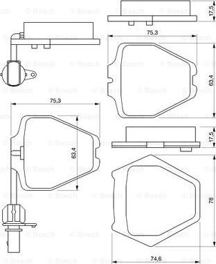 BOSCH 0 986 424 690 - Sada brzdových platničiek kotúčovej brzdy www.parts5.com