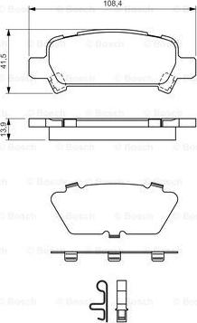 BOSCH 0 986 424 650 - Brake Pad Set, disc brake parts5.com