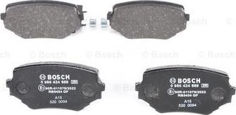 BOSCH 0 986 424 669 - Brake Pad Set, disc brake www.parts5.com