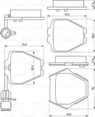 BOSCH 0 986 424 689 - Σετ τακάκια, δισκόφρενα www.parts5.com