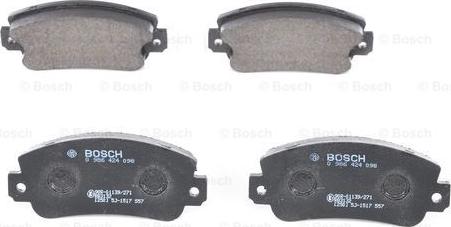 BOSCH 0 986 424 098 - Brake Pad Set, disc brake www.parts5.com