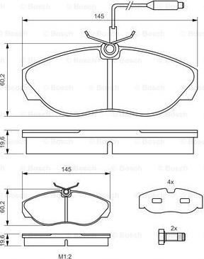 BOSCH 0 986 424 030 - Set placute frana,frana disc www.parts5.com