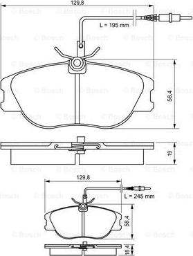 BOSCH 0 986 424 033 - Brake Pad Set, disc brake www.parts5.com