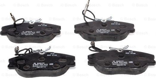 BOSCH 0 986 424 033 - Brake Pad Set, disc brake www.parts5.com