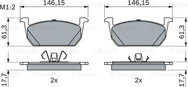 BOSCH 0 986 424 846 - Komplet pločica, disk-kočnica www.parts5.com