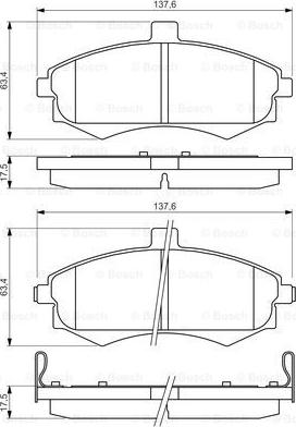 BOSCH 0 986 424 810 - Set placute frana,frana disc www.parts5.com