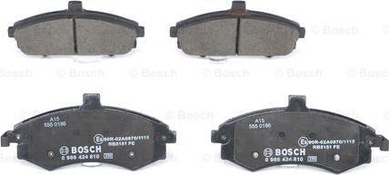 BOSCH 0 986 424 810 - Set placute frana,frana disc www.parts5.com