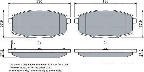 BOSCH 0 986 424 811 - Komplet zavornih oblog, ploscne (kolutne) zavore www.parts5.com