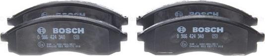 BOSCH 0 986 424 340 - Brake Pad Set, disc brake www.parts5.com