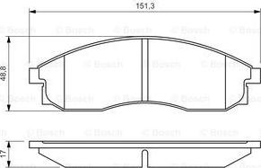 BOSCH 0 986 424 340 - Brake Pad Set, disc brake www.parts5.com