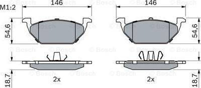 BOSCH 0 986 424 364 - Комплект спирачно феродо, дискови спирачки www.parts5.com