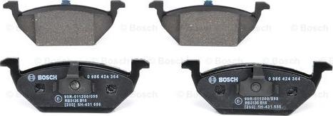 BOSCH 0 986 424 364 - Juego de pastillas de freno www.parts5.com