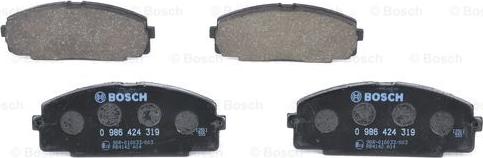 BOSCH 0 986 424 319 - Σετ τακάκια, δισκόφρενα www.parts5.com