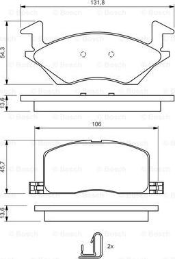 BOSCH 0 986 424 264 - Set placute frana,frana disc www.parts5.com