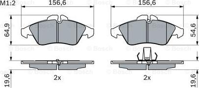 BOSCH 0 986 424 218 - Komplet zavornih oblog, ploscne (kolutne) zavore www.parts5.com