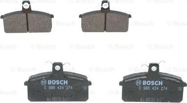 BOSCH 0 986 424 274 - Brake Pad Set, disc brake www.parts5.com